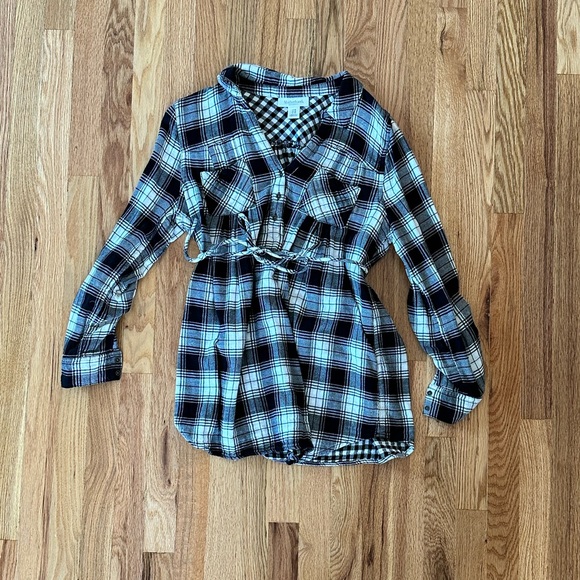Motherhood Maternity Tops - Motherhood Maternity Plaid Shirt